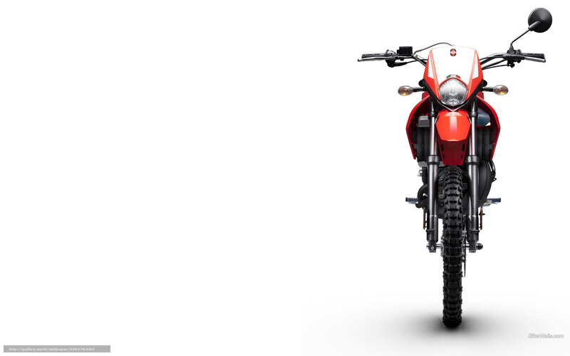 Red Motorcycle Front View — Neutral, Photograph, Handlebars, Headlight