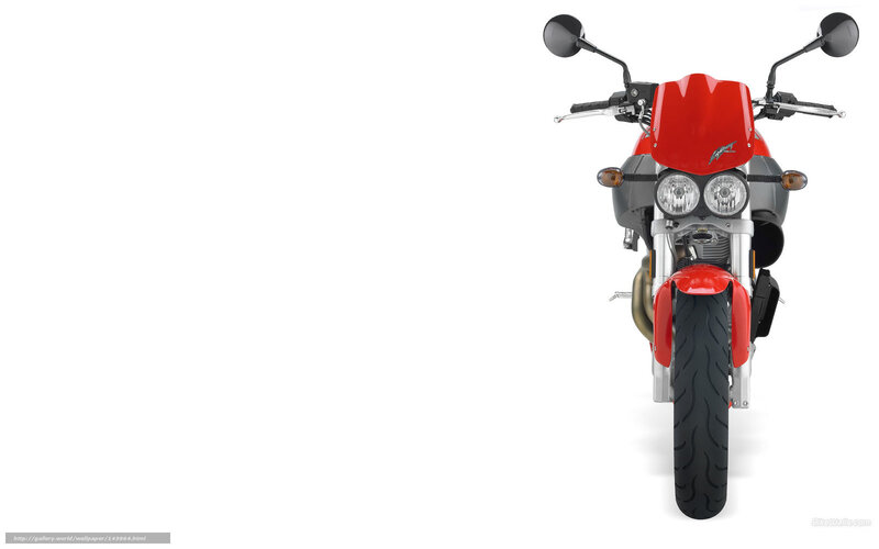 Red Motorcycle Front View — Neutral, Photograph, Handlebars, Headlights
