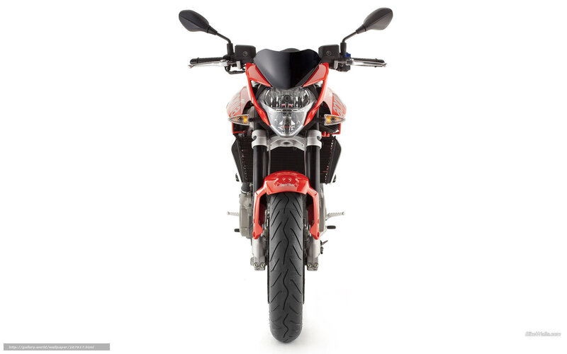 Red Motorcycle Front View — Neutral, Photograph, Headlight, Handlebars, Front Wheel