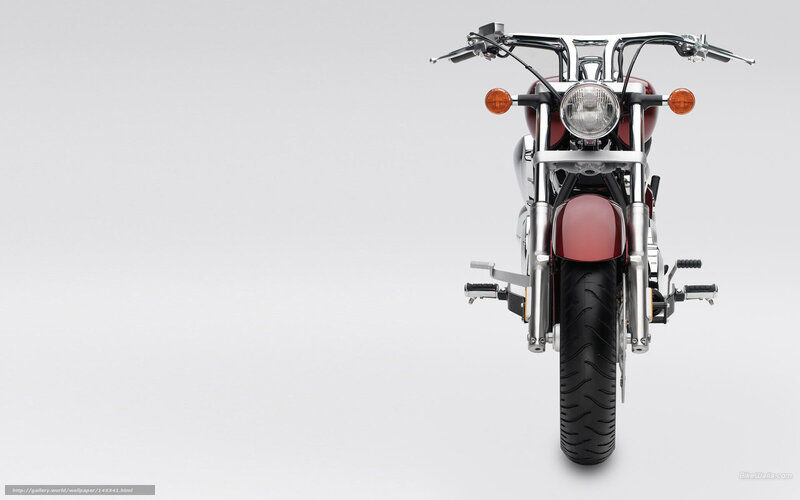 Red Motorcycle Front View — Neutral, Photograph, Headlight, Handlebars