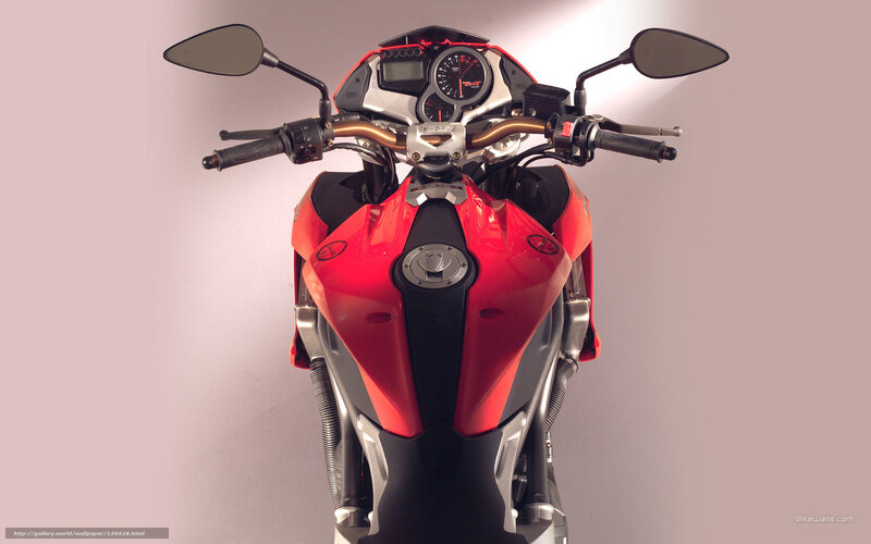 Red Motorcycle Front View — Neutral