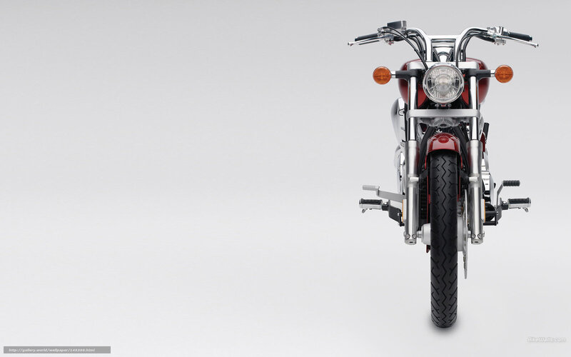 Red Motorcycle Front View — White