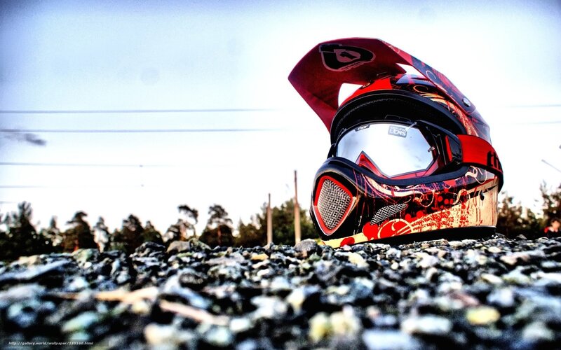 Red Motorcycle Helmet