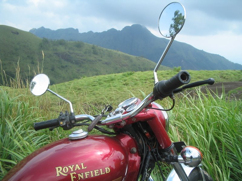 Red Motorcycle in Grass