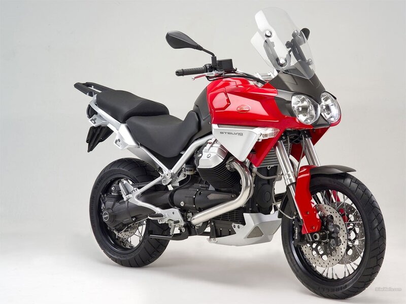 Red Motorcycle — Neutral, Photograph, Windshield, Saddlebags
