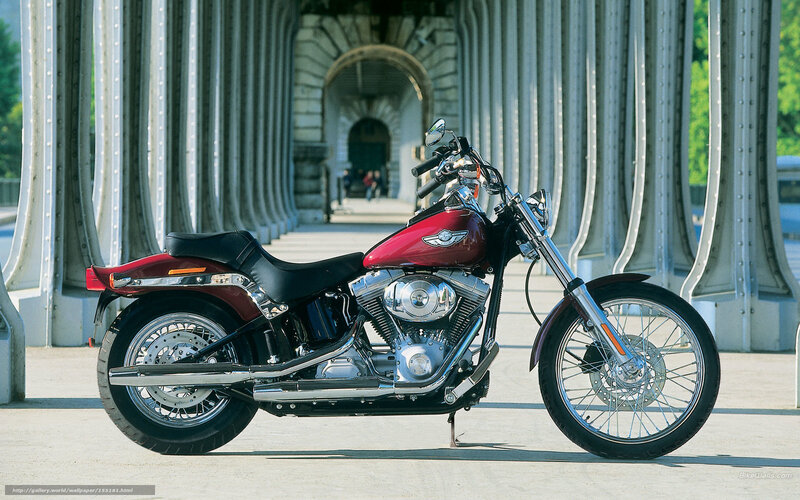 Red Motorcycle on Bridge
