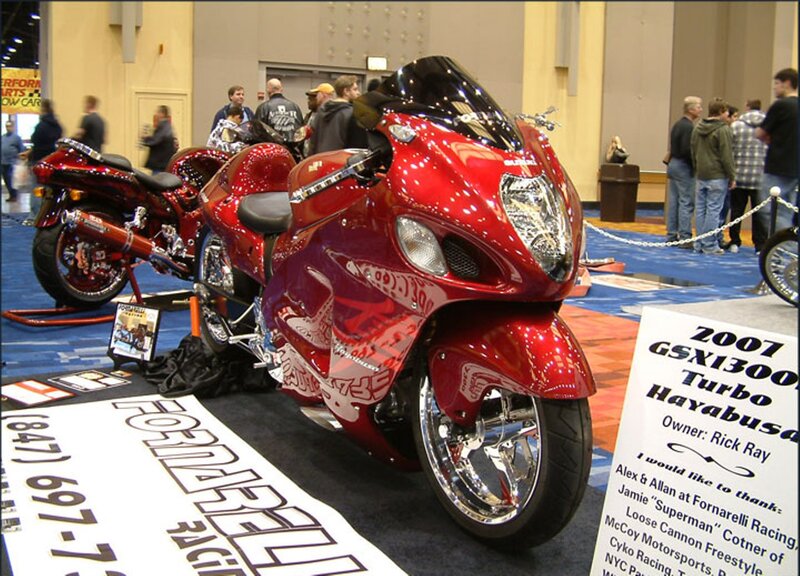 Red Motorcycle on Display — Neutral