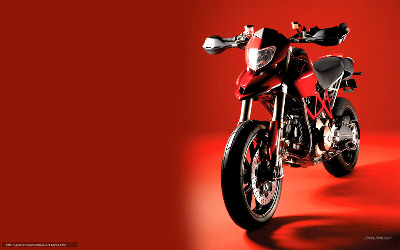 red motorcycle on red background