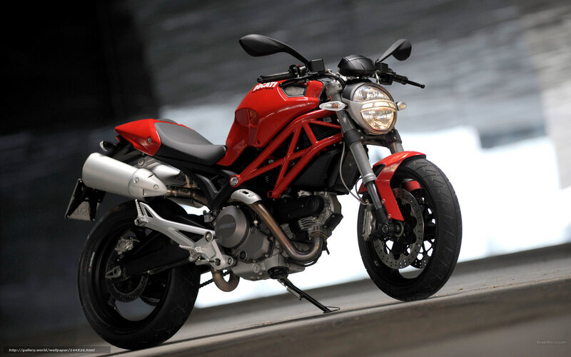 Red Motorcycle on Stand