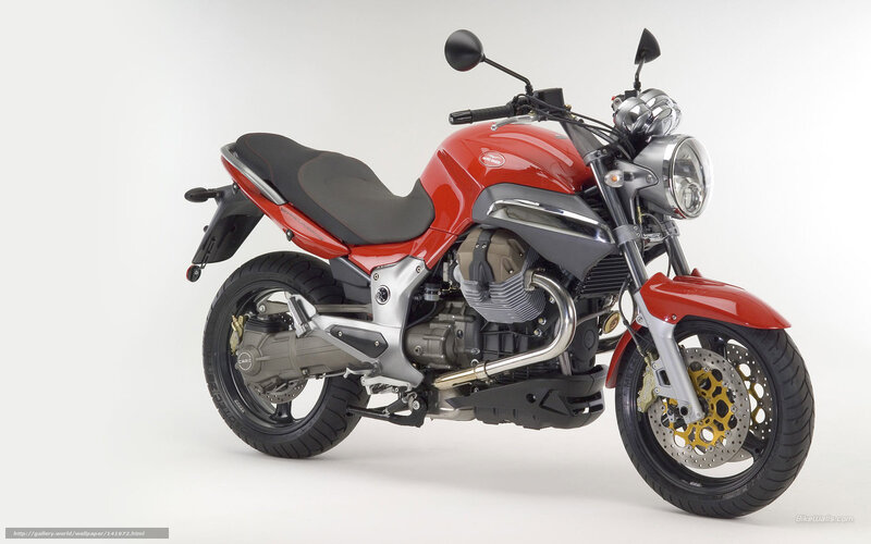 Red motorcycle on white background