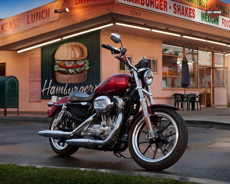 Red Motorcycle Parked