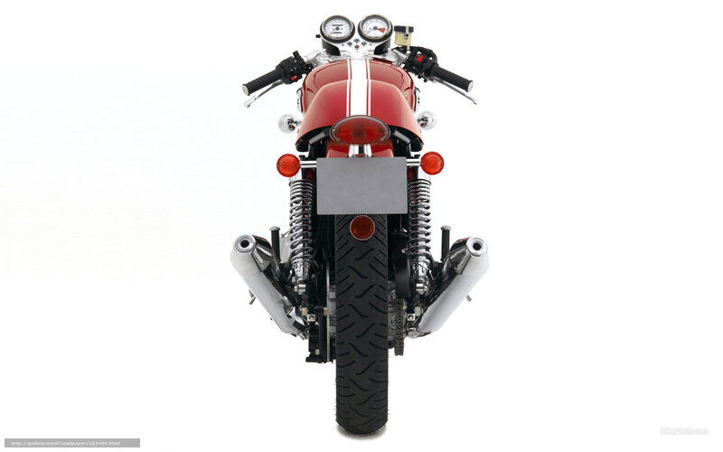 red motorcycle rear view