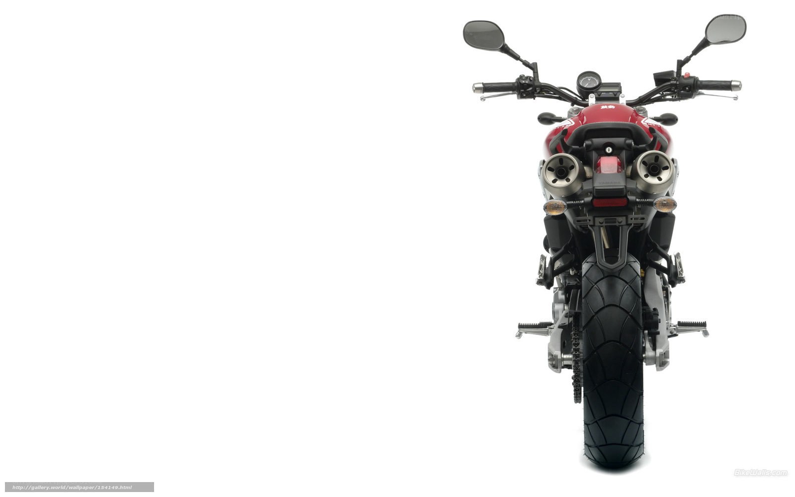 red motorcycle rear view