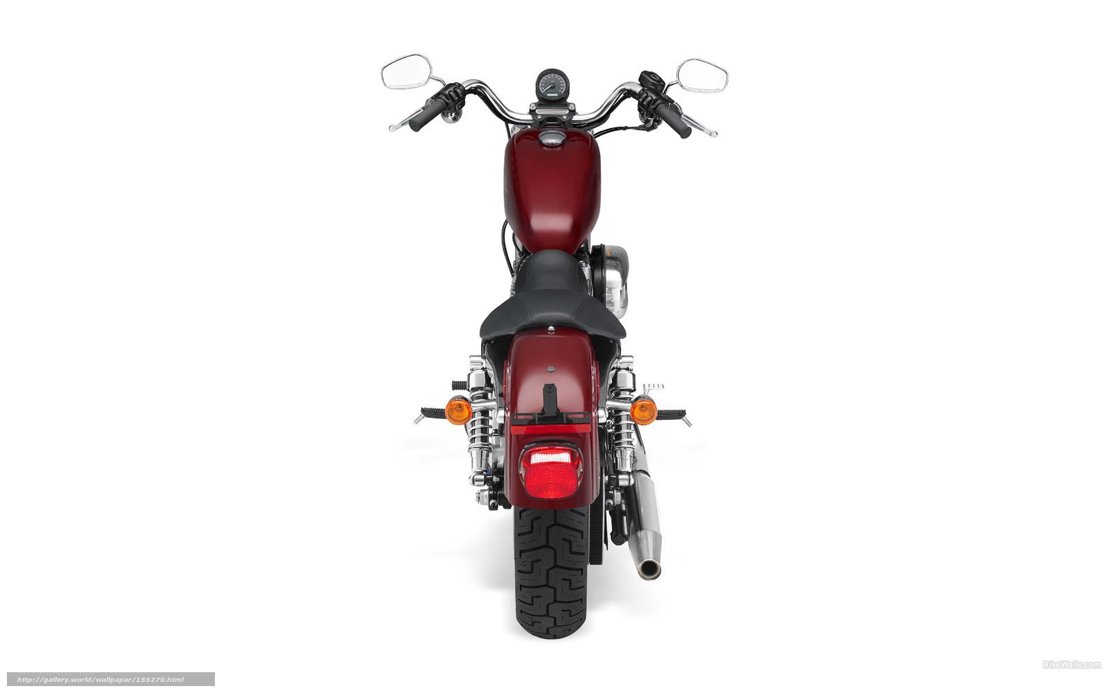 red motorcycle rear view