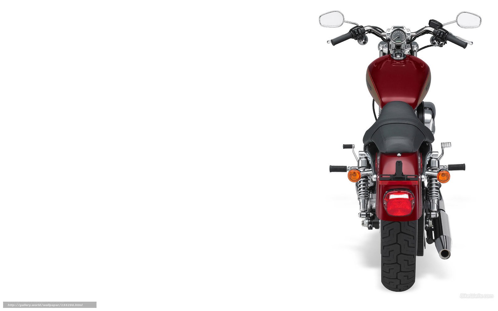 red motorcycle rear view