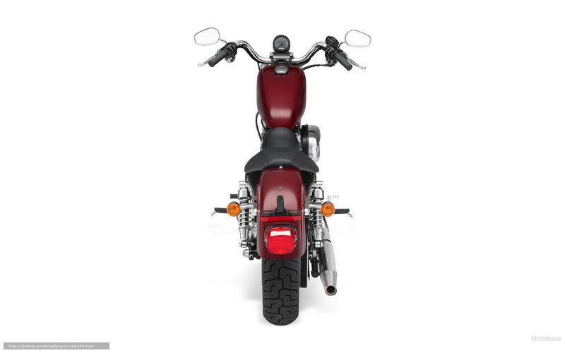 Red Motorcycle Rear View — Neutral, Photograph, Handlebars
