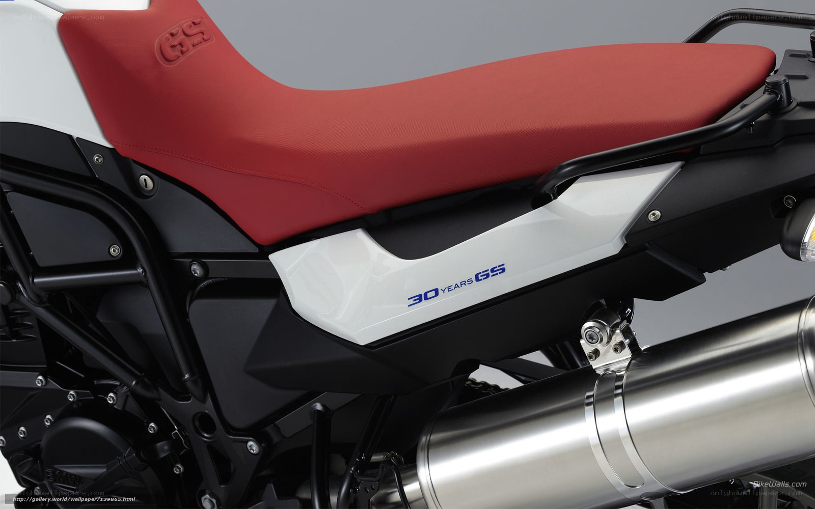 Red motorcycle seat detail