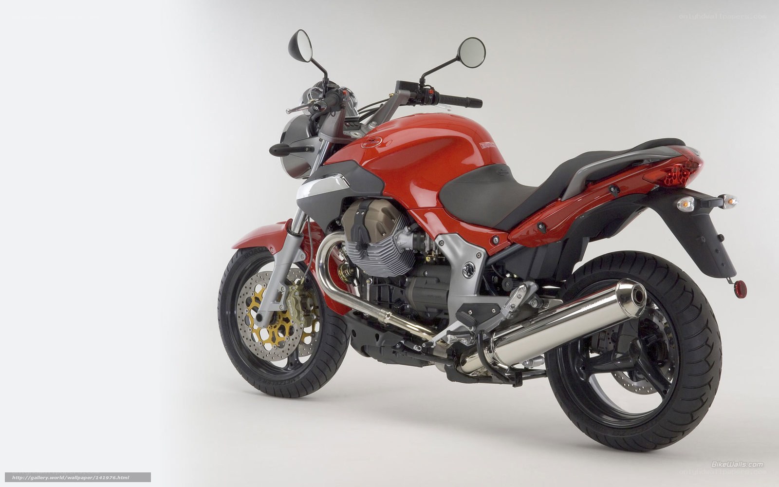 red motorcycle studio shot