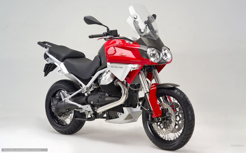red motorcycle with touring features