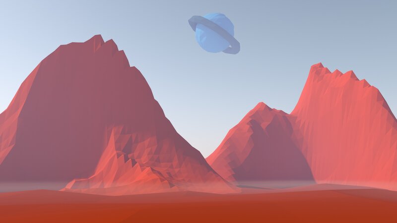 Red Mountains Landscape