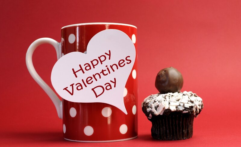 Red Mug and Cupcake