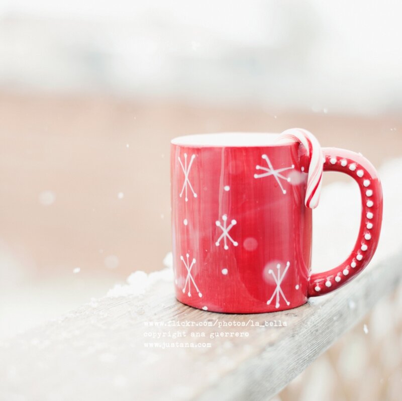 Red Mug with Candy Cane