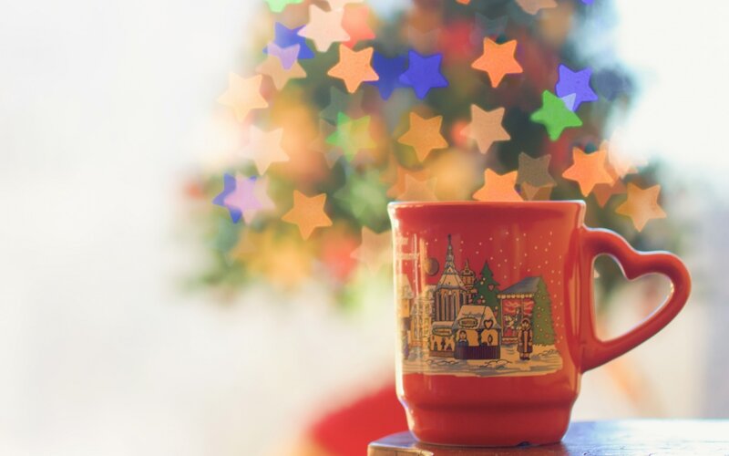 Red Mug with Heart Handle