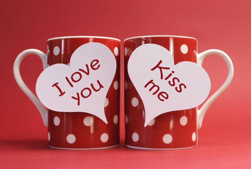 Red Mugs with Hearts