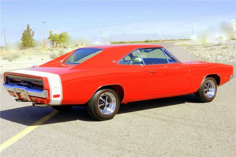Red Muscle Car — Bright, Afternoon
