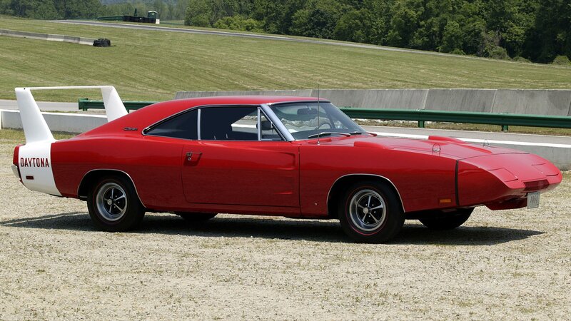 Red Muscle Car — Calm, Afternoon, Photograph, Race Track