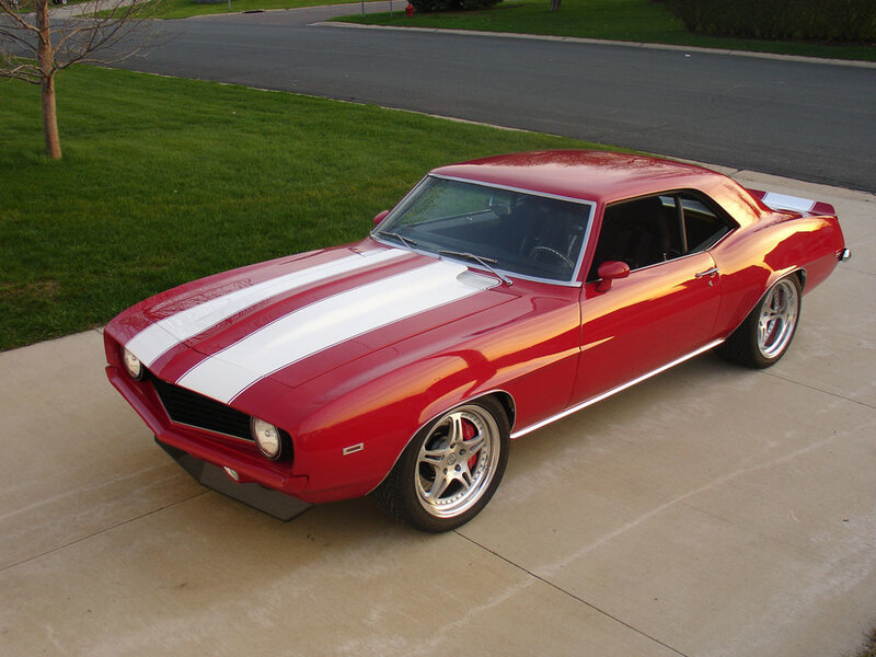 Red Muscle Car — Calm, Afternoon, Photograph