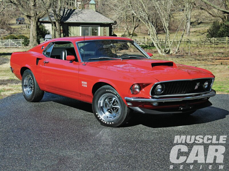 Red Muscle Car — Calm, Spring, Photograph