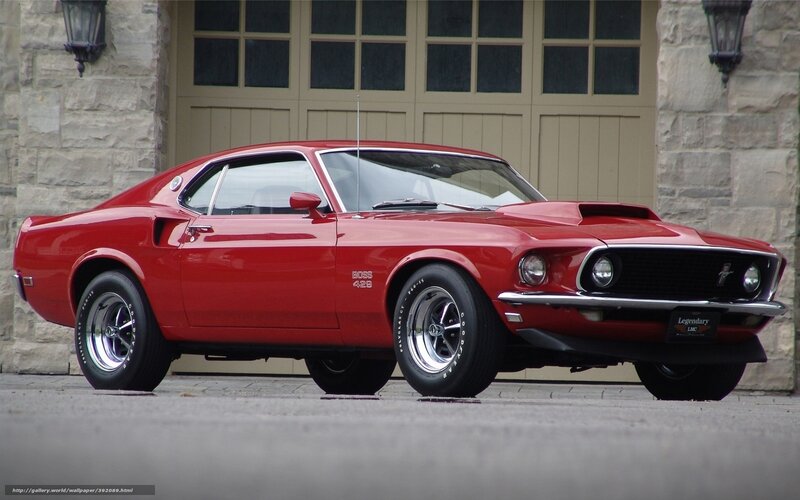 Red Muscle Car — Classic, Afternoon, Photograph