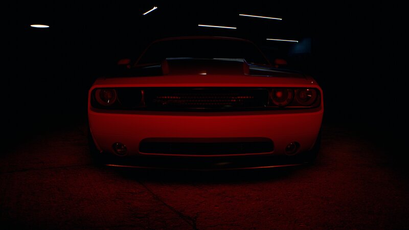 Red Muscle Car — Dark