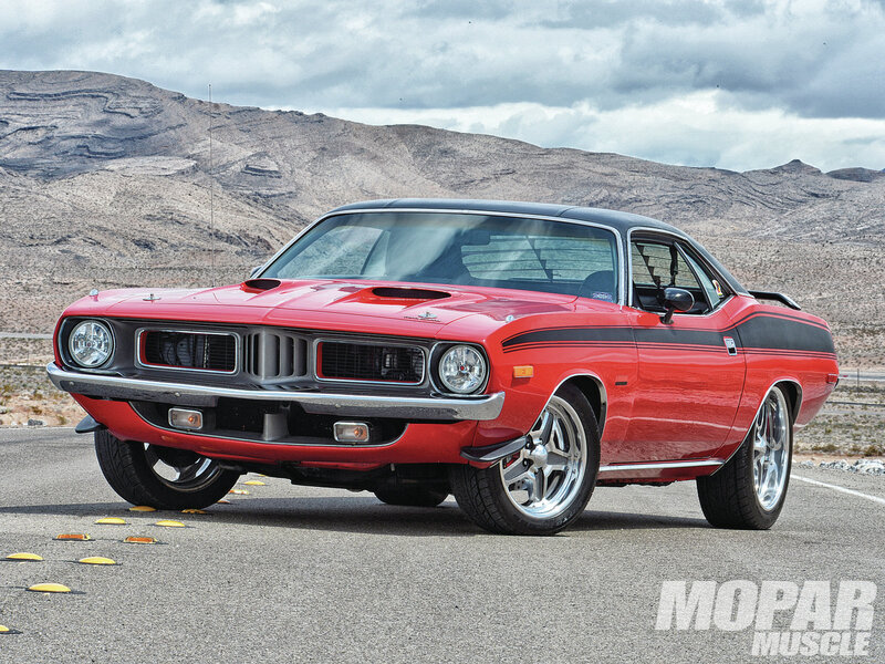Red Muscle Car — Dramatic, Afternoon, Photograph, Desert