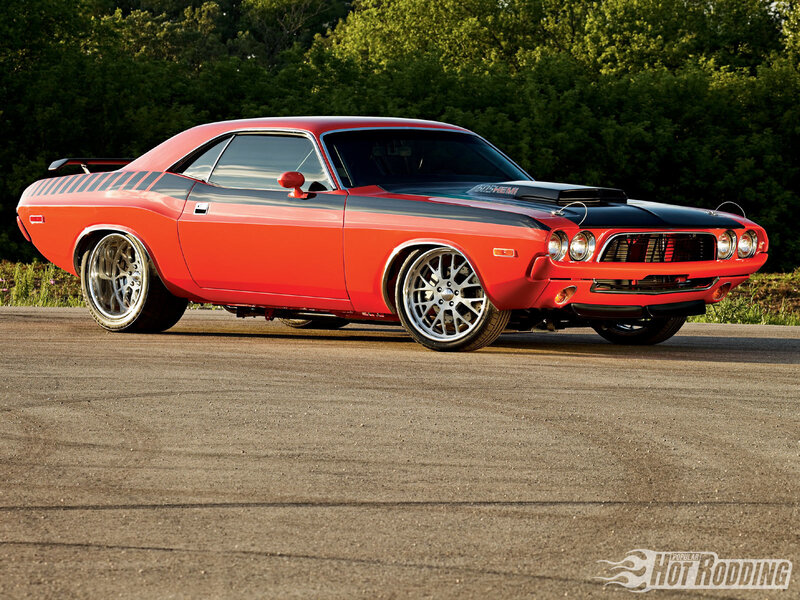 Red Muscle Car — Dramatic, Afternoon, Photograph