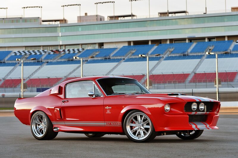 Red Muscle Car — Dramatic, Sunset, Photograph, Race Track