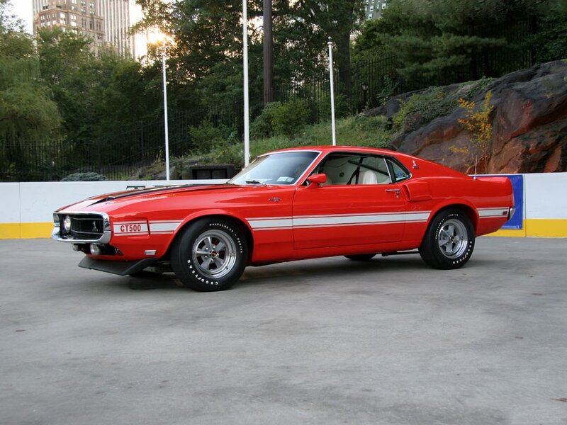 Red Muscle Car — Dramatic, Sunset, Photograph, Trees, Building