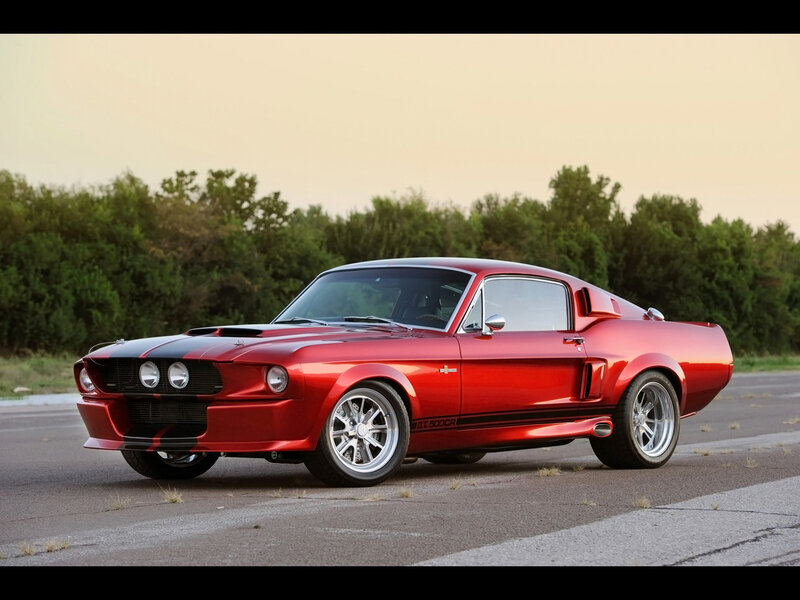 Red Muscle Car — Dramatic