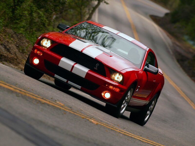 Red Muscle Car — Dynamic, Afternoon, Photograph