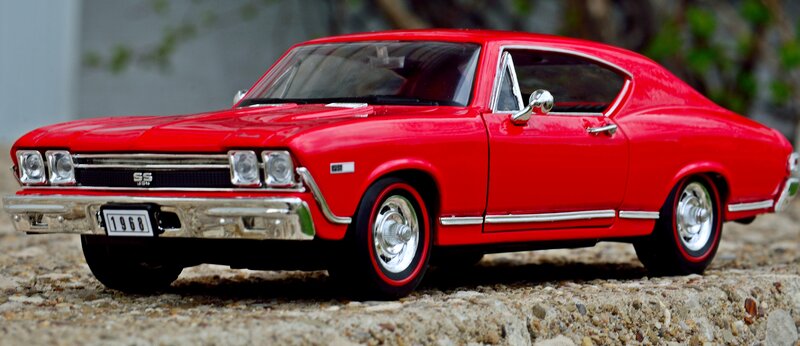 Red Muscle Car Model — Static, Photograph