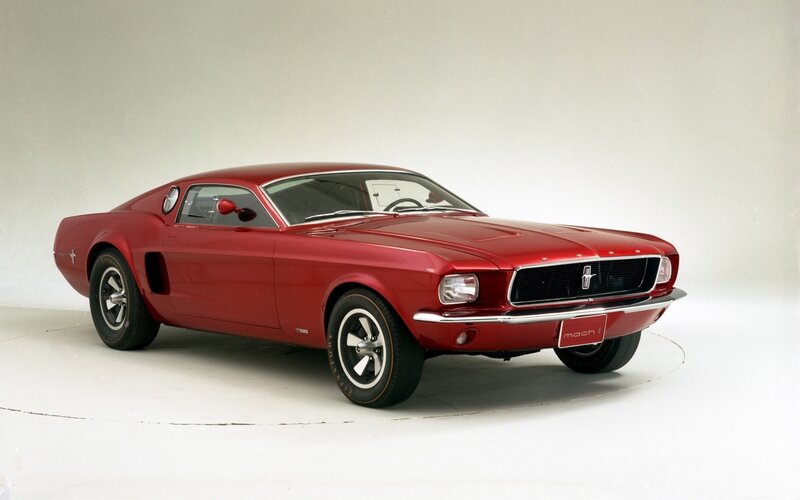 Red Muscle Car — Neutral, Photograph, Studio, White Background