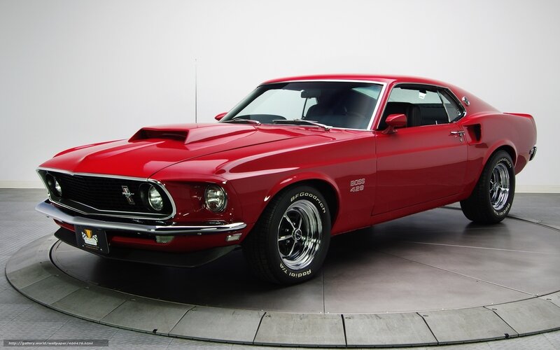 Red Muscle Car — Neutral, Photograph, Turntable