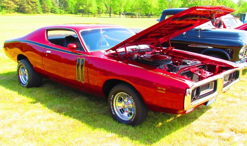 Red Muscle Car — Outdoor, Afternoon