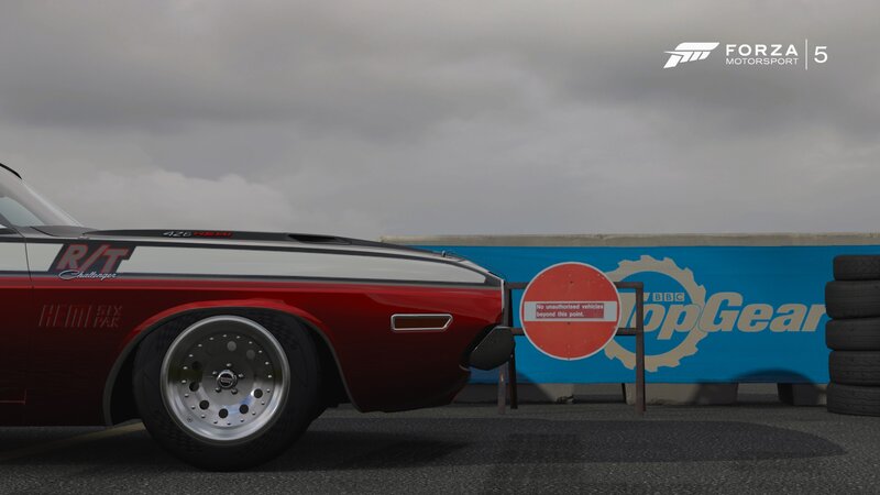 Red Muscle Car — Overcast