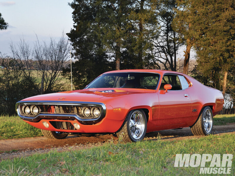 Red Muscle Car — Serene, Sunset