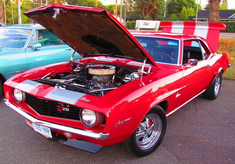 Red Muscle Car — Showcase, Afternoon