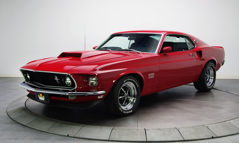 Red Muscle Car — Showroom, Photograph