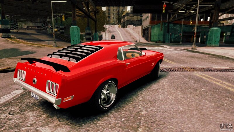 Red Muscle Car — Urban, Afternoon