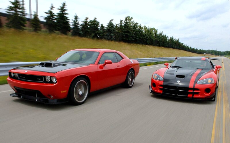 Red Muscle Cars — Dynamic, Afternoon